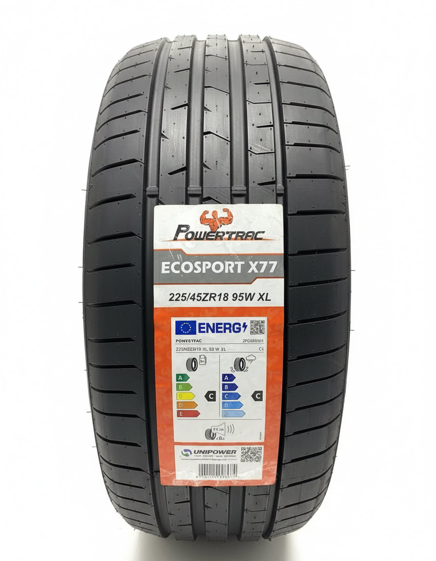 1 X 225 45 18 POWERTRAC ECOSPORT 225/45ZR18 95W XL BRAND NEW M+S TYRE 2254518