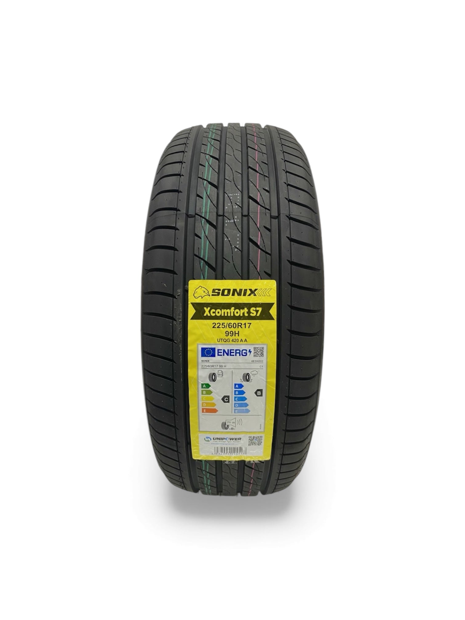 225/60R17 SONIX 99H BRAND NEW AMAZING C & B RATED M+S TYRE