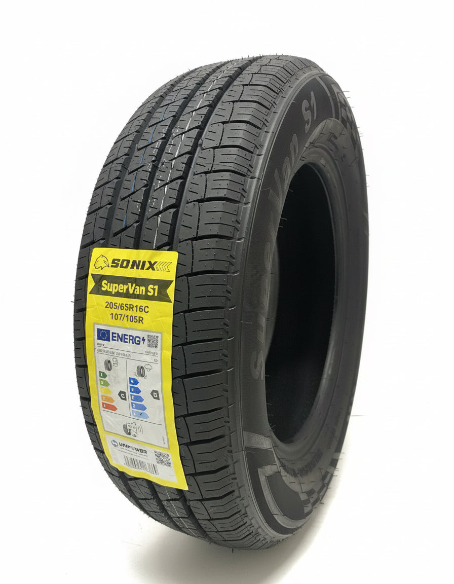 1 X 205 65 16C SONIX 107/105R COMMERCIAL 205/65R16C BRAND NEW C & B RATED TYRE
